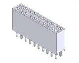 KF9-XXIXXX121S1XX - Female Header Pitch=2.54 Double Row Straight H=11.0 - Kendu Technology Co., Ltd.